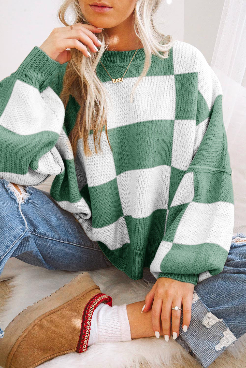 Checkered Sweater New RTS