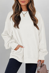 Textured Pocket Pullover