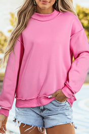 Oversize Mock Neck Sweatshirt