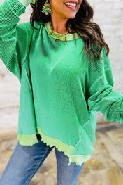 Twisted Rib Loose Knit Top