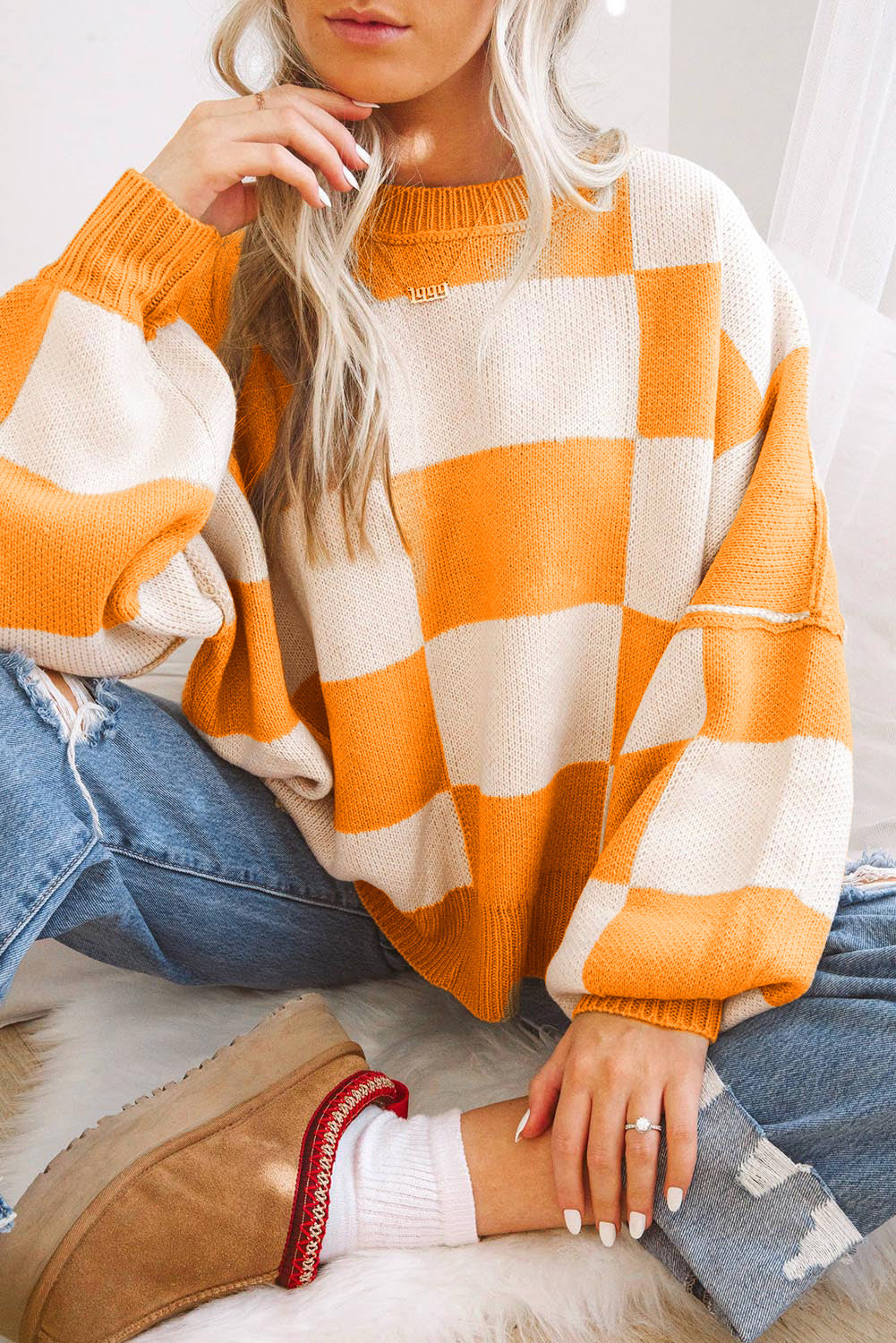 Checkered Sweater New RTS