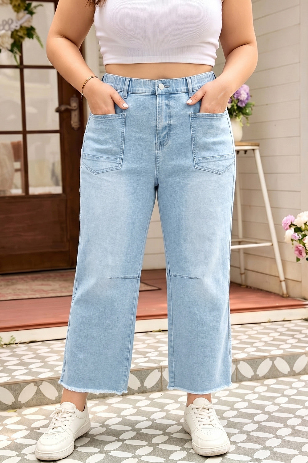 Blue Plus Raw Cut Jeans