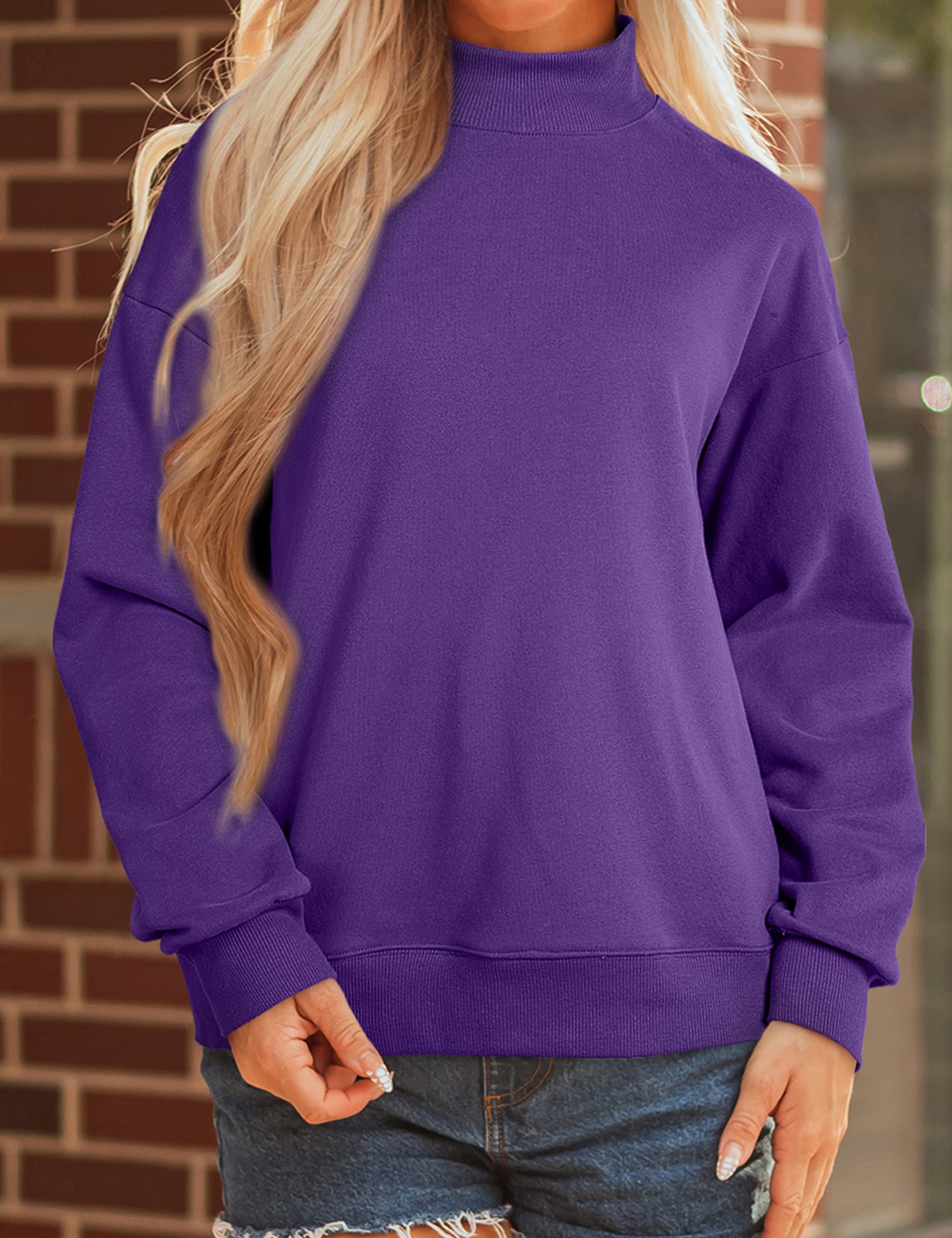 Oversized Mock Sweatshirt