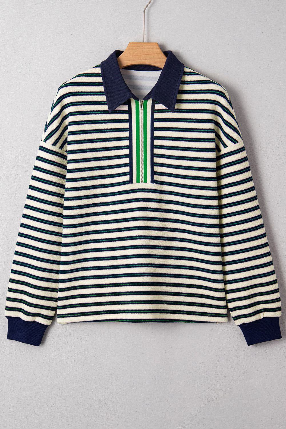 Striped V Neck Top